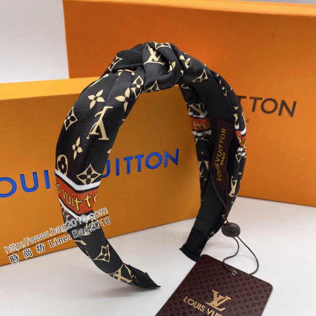 Louis Vuitton新款飾品 路易威登經典老花發箍 LV女士老花發網發箍  zglv2106
